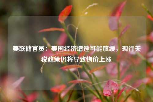 美联储官员：美国经济增速可能放缓	，现行关税政策仍将导致物价上涨  第1张